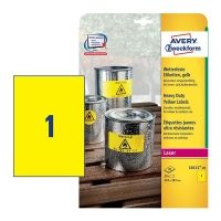 Avery L6111-20 Printeretiketten - geel - polyester - laser-technologie