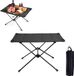 Bol Table de camping pliable - 60 x 40 x 40 Cm - Noir