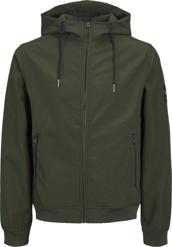 JACK & JONES PLUS SIZE JACK & JONES PLUS JJEBASIC SOFTSHELL HOOD NOOS PLS Heren Jas - EU3XL - Rosin