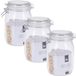 Excellent Houseware keuken voedsel opslagpotten - 3x - 1000 ML - met beugel sluiting - glas - weckpotten - inmaakpotten