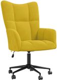 vidaXL Relaxstoel fluweel mosterdgeel