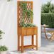 Maison Exclusive bac à plantes avec treillis et tablette 55 x 29,5 x 152 cm, bois d'acacia