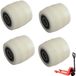 TRANKIELO® – Heftruckwielen van Nylon, 80 x 70 mm, Set van 4 – Met Kogellagers – Geschikt voor Pallettrucks en Transportwagens