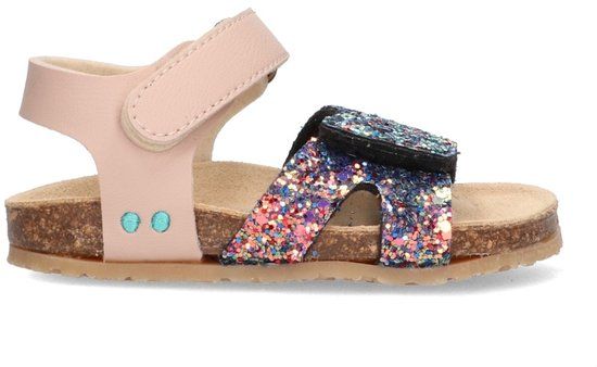 BunniesJR Meisjes Platte Sandalen - Multicolor - Imitatieleer - Klittenband - Maat 23