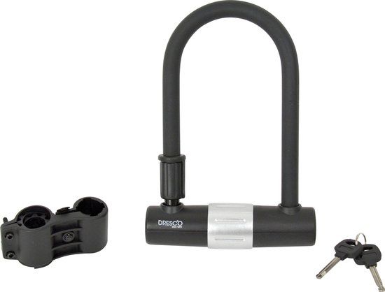 Dresco Beugelslot Zwart 18 cm