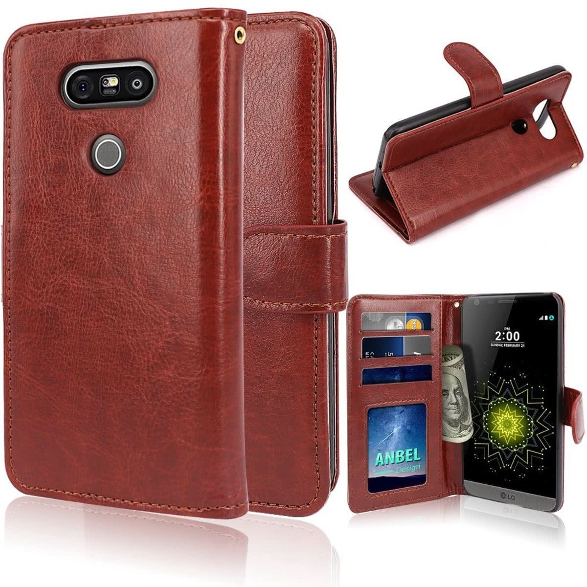 Aml Cyclone Cover bruin wallet case hoesje LG G5 SE