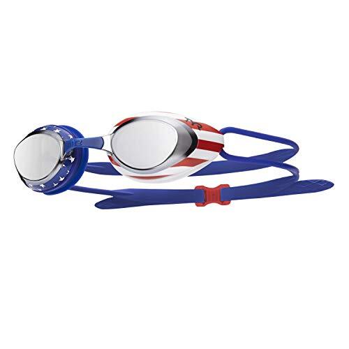 Tyr Blackhawk Miroir USA zwembril voor volwassenen, rood/marineblauw, één maat