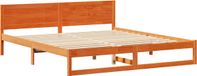 vidaXL Bedframe Wasbruin 200 x 200 cm Massief grenenhout