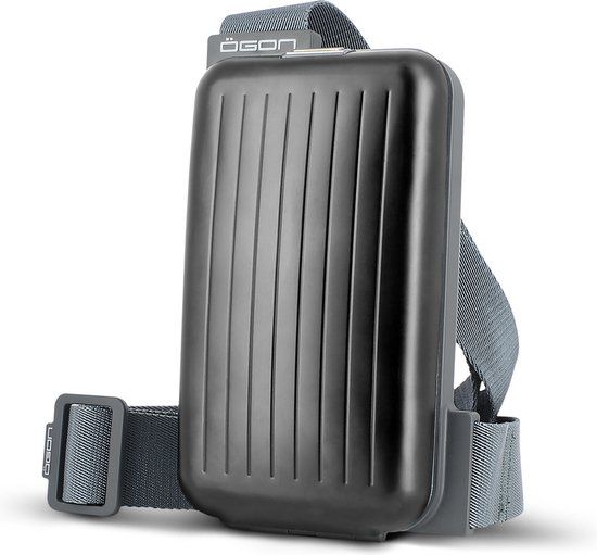 Ögon Designs Phone Bag Aluminium Telefoontas - Sling Bag - Zwart