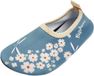 Playshoes Lage sneakers met bloemenpatroon voor kinderen, maat 24/25, petrol