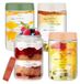 Omgoods - Lot de 4 bocaux de stockage alimentaire en verre réutilisables de 750 ml avec couvercle