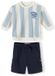 Minoti Kleding Set Jongens - Gestreept Sweatshirt en Cargo Shorts
