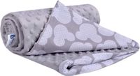 Medi Mickey met grijze minky Babydeken, 100% katoen, 75 x 100 cm