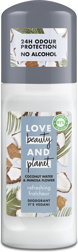 Love Beauty and Planet Refreshing Deodorant kokoswater en mimose bloem, 50 ml