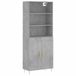 VidaXL Hoge kast, betonkleur, 69,5 x 34 x 180 cm, houtvezelplaat