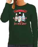 Bellatio Decorations foute kersttrui/sweater dames - IJskoud bier - groen - Christmas beer XL