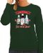 Bellatio Decorations foute kersttrui/sweater dames - IJskoud bier - groen - Christmas beer XL