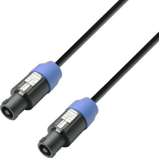 Adam Hall K3 S225 SS 0500 5m Zwart, Blauw audio kabel