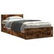 VidaXL Bedframe met hoofdeinde, gerookt eikenhout, 90x200 cm