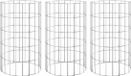 vidaXL Gabion Plantenbakken 3 stuks Rond Verhoogd Ø30x50 cm Staal
