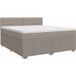 Maison Exclusive - Lit boxspring avec matelas Taupe 140 x 190 cm Tissu