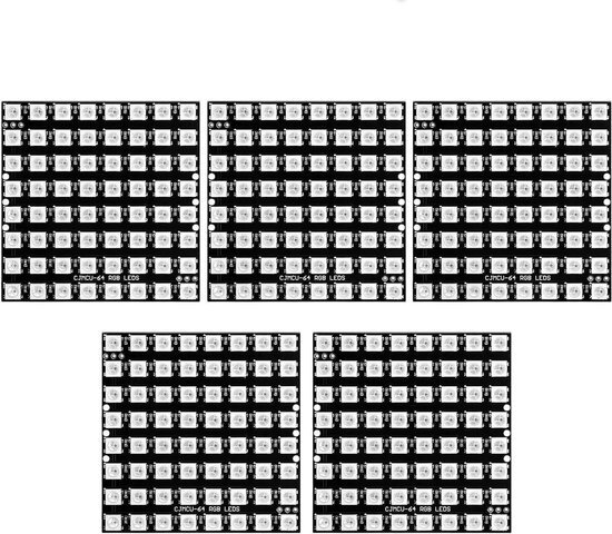 AZ Delivery 5 x U 64 LED Matrix Paneel CJMCU-8 * 8 Module compatibel met Arduino en Raspberry Pi Inclusief E-Book!