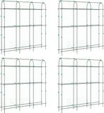 vidaXL Plantenklimrekken - 4 stuks - U-frame - Staal