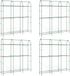 vidaXL Plantenklimrekken - 4 stuks - U-frame - Staal