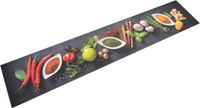 vidaXL Keukenmat - wasbaar - kruidenprint - 60x300 cm - fluweel
