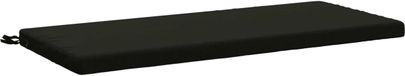 vidaXL Coussin de banc SOEST 100% Polyester Noir 110 x 50 x 5 cm