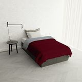 Italian Bed Linen Winterdekbed "Oslo" Dubbelgezicht, Falun/Platinum, 200x200cm