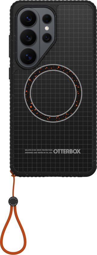 OtterBox Sole Series Hoesje Geschikt voor Samsung Galaxy S26 Ultra | Back Cover | Compatibel met MagSafe | Met Draaglus | Gerecycled | Night Raid Zwart