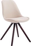 CLP Toulouse Eetkamerstoel - Rond - Stof creme cappuccino