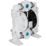 VEVOR Lucht-In werking gestelde Dubbele Diafragmapomp 1\" Inlaat/Afzet 30GPM Polypropyleen Max 120PSI voor Chemisch en Industrieel Gebruik