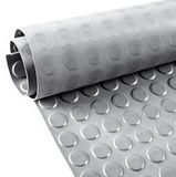 ANRO Tapis en caoutchouc à picots gris 140x140cm