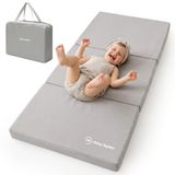 Moby-System Reismatras 120x60 cm opvouwbaar baby grijs