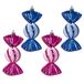Set van 4 snoephangers – kleur fuchsia en blauw – H11 cm
