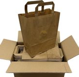 KURTT - Bruine papieren draagtassen 22+10x28 cm (750 stuks)
