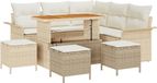 vidaXL Tuinbank Set Beige/Crèmewit