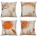 Oumao Decoratieve Herfst Stijl Sierkussensloop Esdoornblad Bicyle Boom Kussensloop Shell Kussensloop voor Auto Sofa Bed Bank 45 x 45 cm