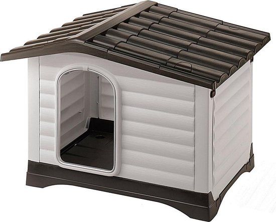 Ferplast Dogvilla Hondenhok 110 - Grijs/Bruin - 111 x 84 x 79 cm