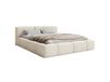 Lit coffre 180x200, peluche beige clair