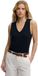 Superdry Studios Vee Mouwloze V-hals T-shirt Zwart 2XS Vrouw