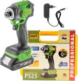 Procraft PS25-1B-C accu-slagmoersleutel 20 V 230 Nm 1/4" borstelloos + 1x accu 2,0 Ah + oplader + koffer
