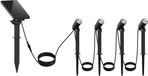lumisky Set van 4 gekoppelde zonne-spotlights 100LM ROUNDY MINI