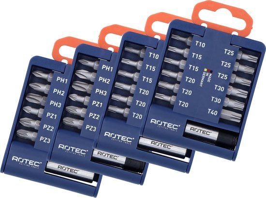 Rotec 13-delig bit-set, PH-PZ-T, magnetische bithouder