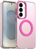 Selected by GSMpunt.nl MagSafe Compatibel Backcover Hoesje Geschikt voor Samsung Galaxy S26 - Roze & Semi-Transparant Design