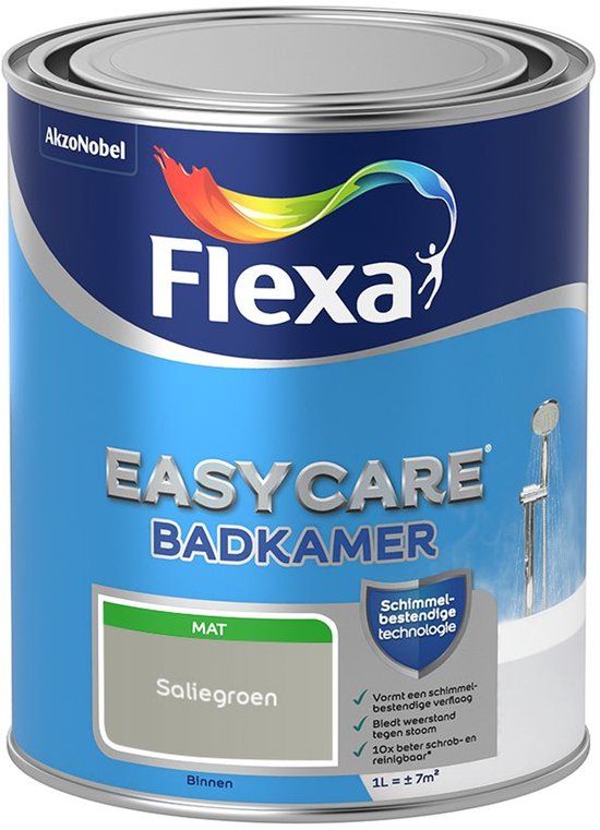 FLEXA Easycare Muurverf - Badkamer - Mat - Saliegroen - 1 liter