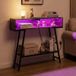 Coast Console Coast avec éclairage LED - station de recharge - 3 niveaux - brun rouille et noir - 100 x 20 x 86,5 cm