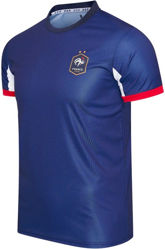 FFF Frankrijk Voetbalshirt Kinderen Blauw Polyester Korte Mouw 164